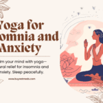 Practicing yoga for insomnia and anxiety relief.