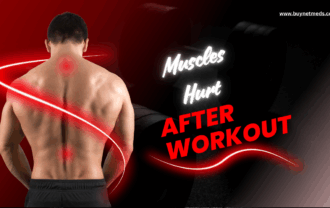 Person stretching sore muscles after intense workout.