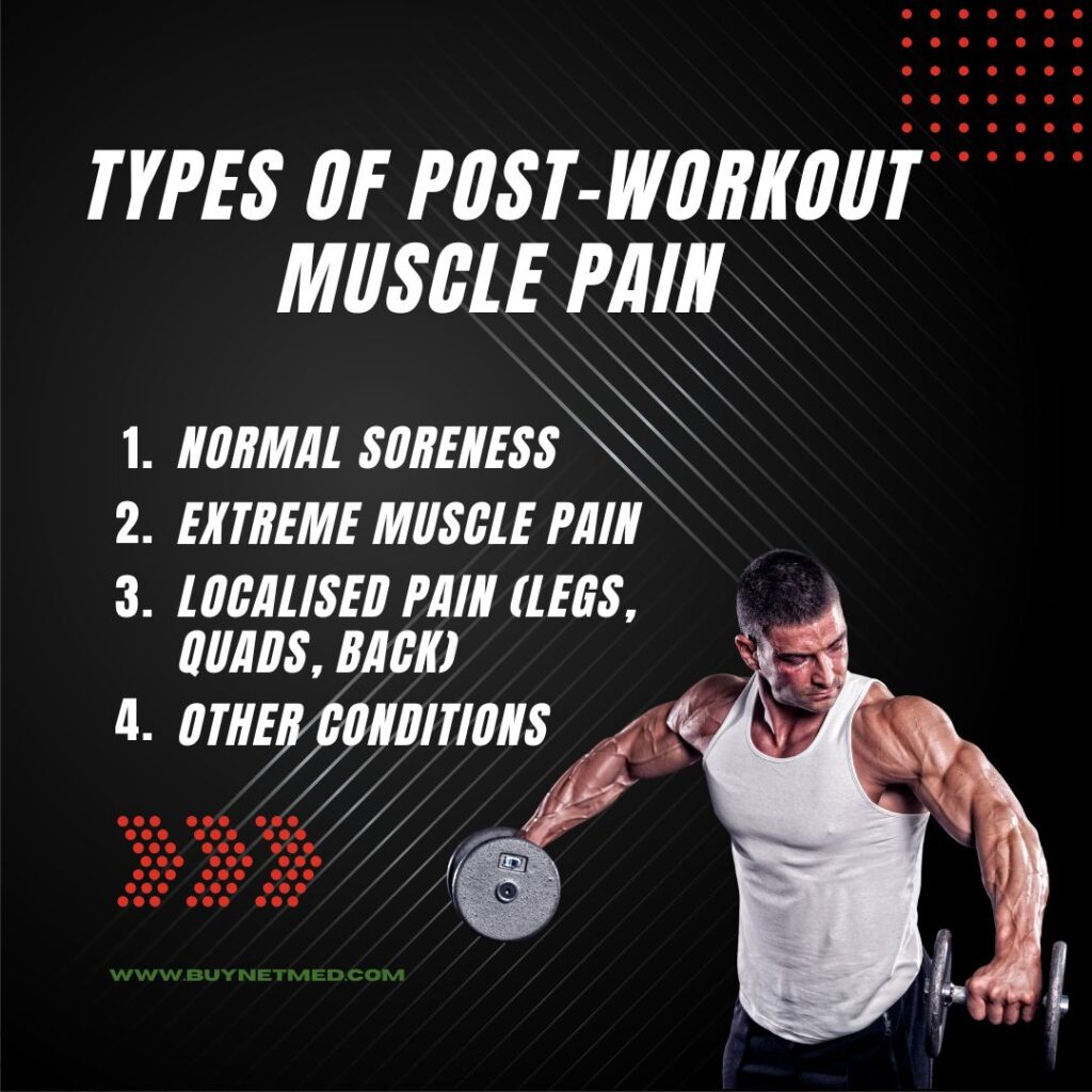 Man stretching sore muscles after workout